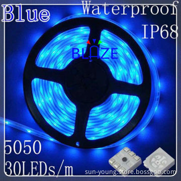 SMD5050 150 LEDs per roll, Blue,IP68,Cheap LED flexiblestrip light,
